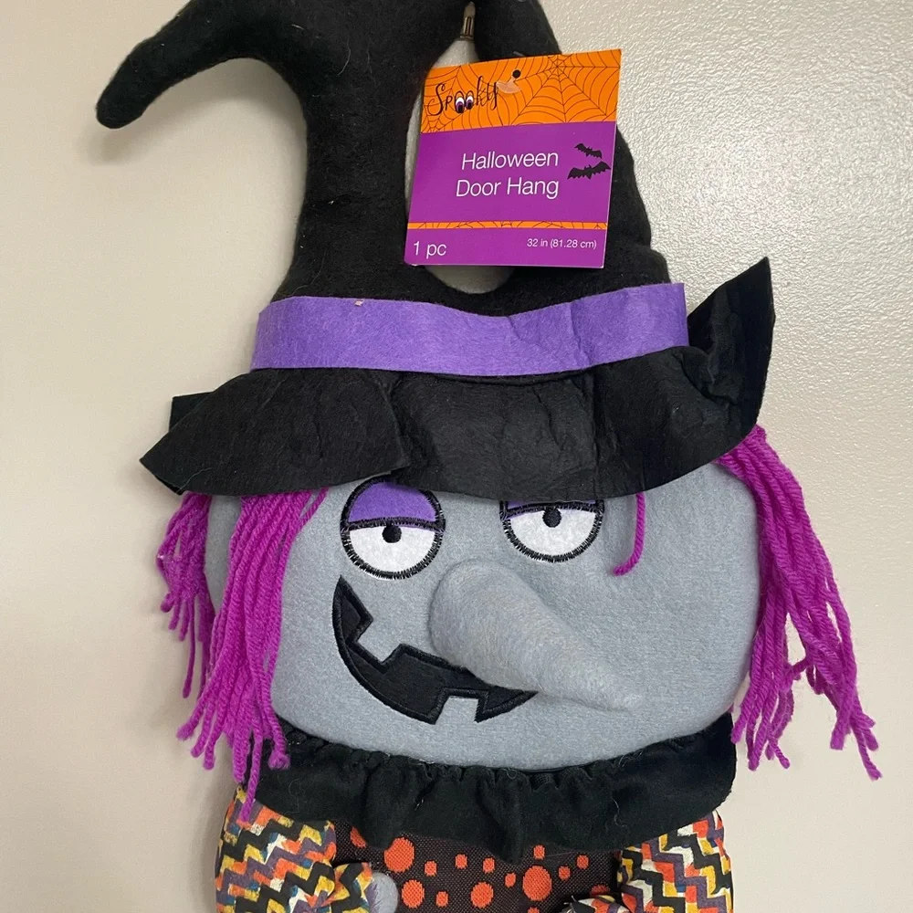 SPOOKY 32” Halloween Plush Wicked Witch Door Wall Hanging Decorative Accent NWT
